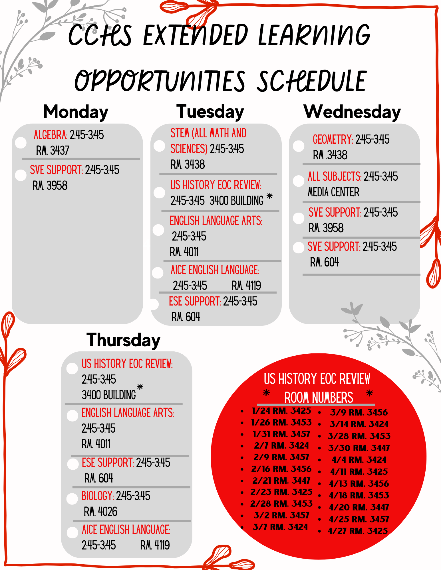 ELO Schedule